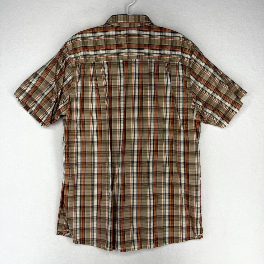 The North Face Mens Lyocell Nylon Short Sleeve Button Up Woven Top‎ Mens Size L